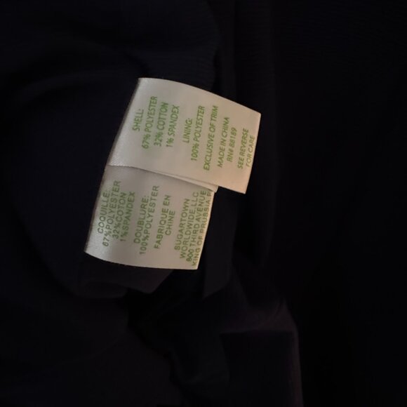 Lilly Pulitzer Blue Faux Wrap Midi Dress L | Long Sleeve Stretch Jersey - Picture 9 of 9